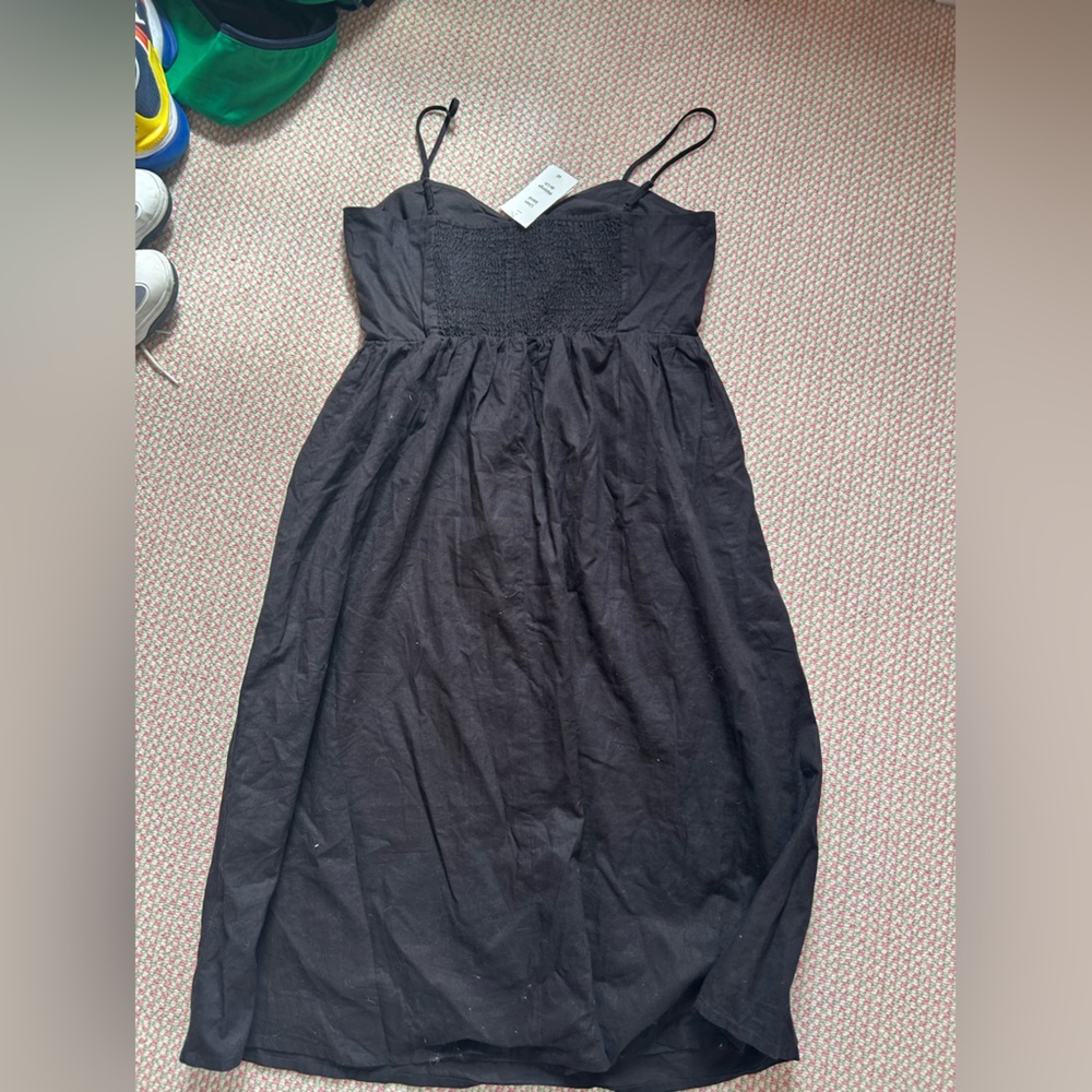 H&M Black Midi Spaghetti-Strap Dress - Picture 12 of 12